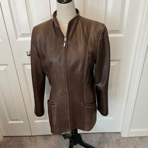 Danier size M brown leather jacket